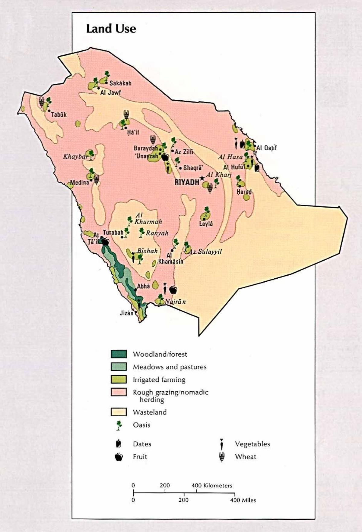 Harta e arabisë Saudite burimeve natyrore