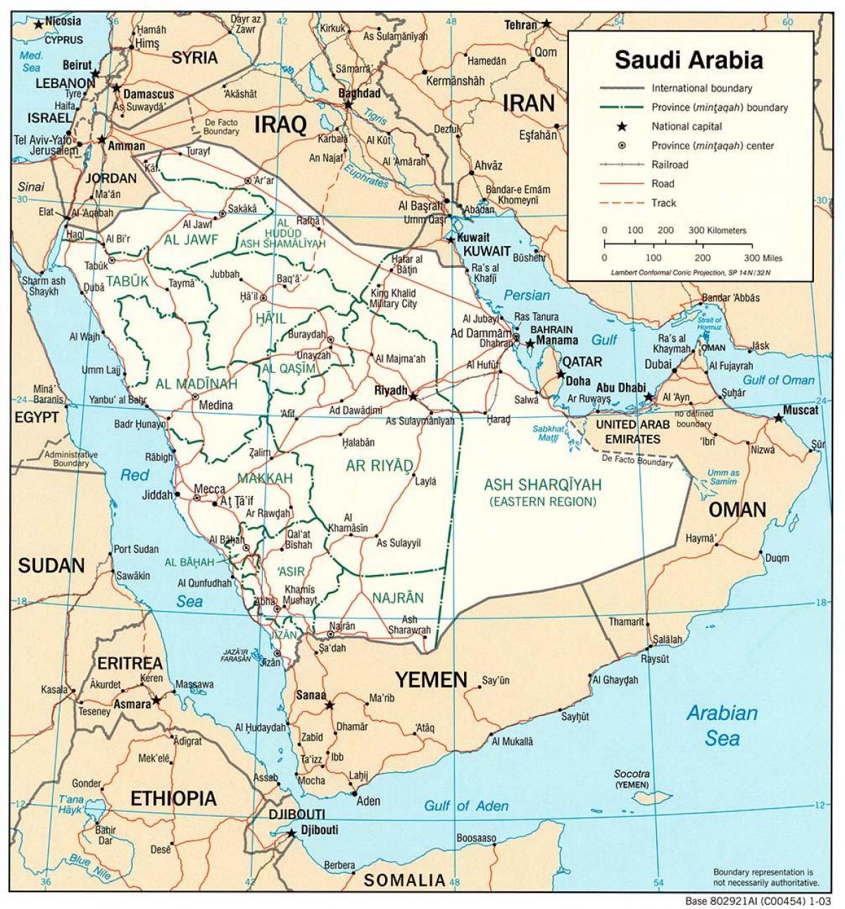 Arabia Saudite rrugë hartë