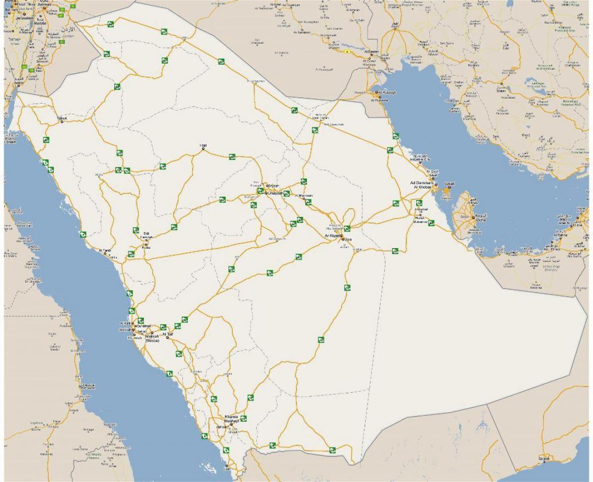 Harta e detajuar Arabia Saudite