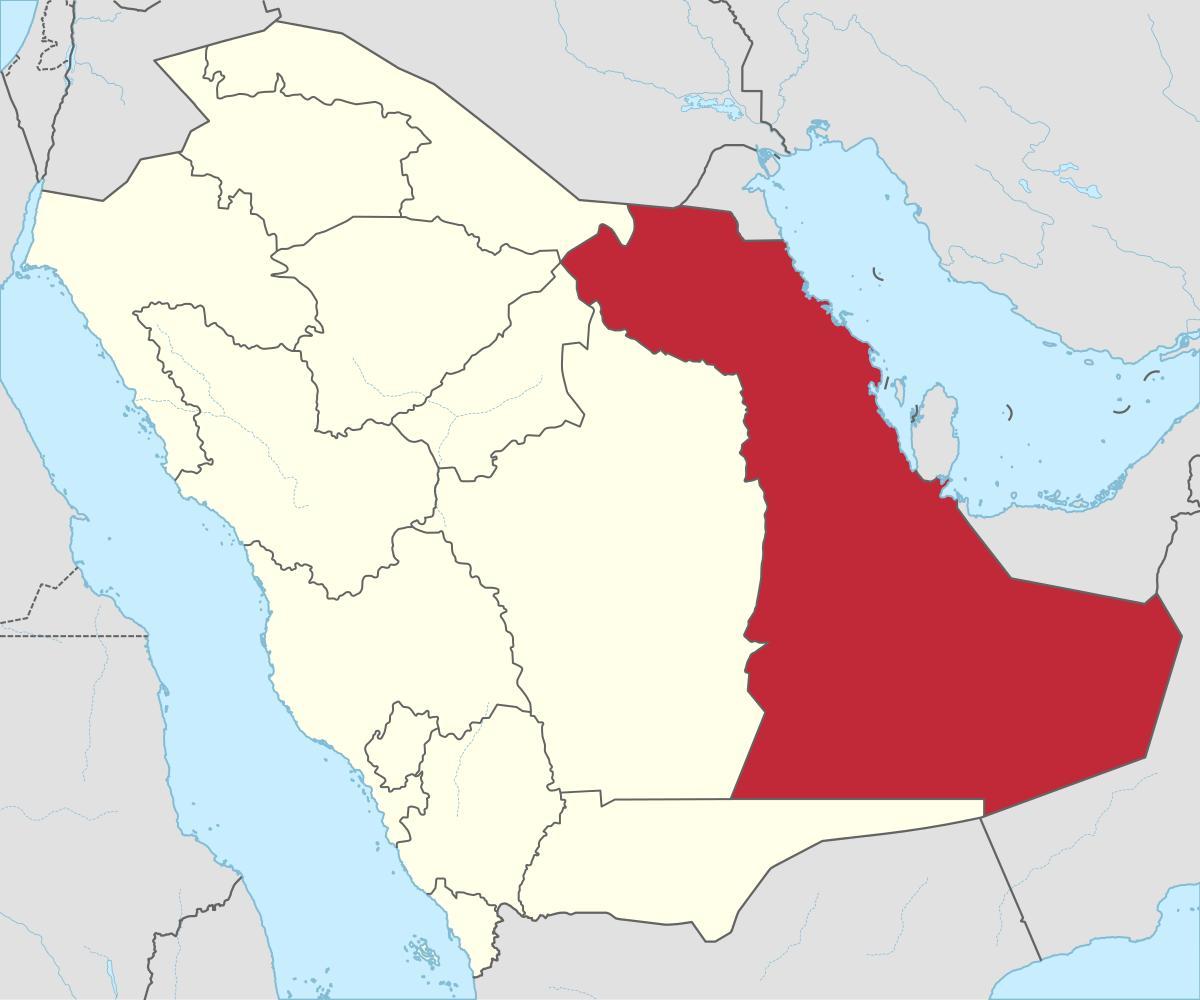 Harta e lindore të provincës Arabia Saudite