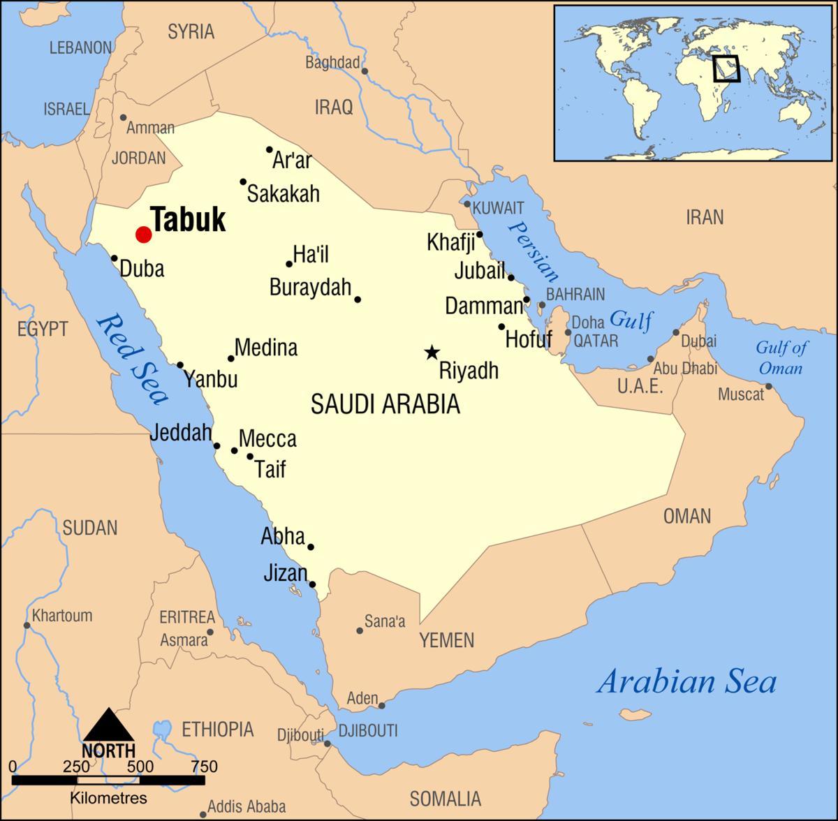tabuk KSA hartë
