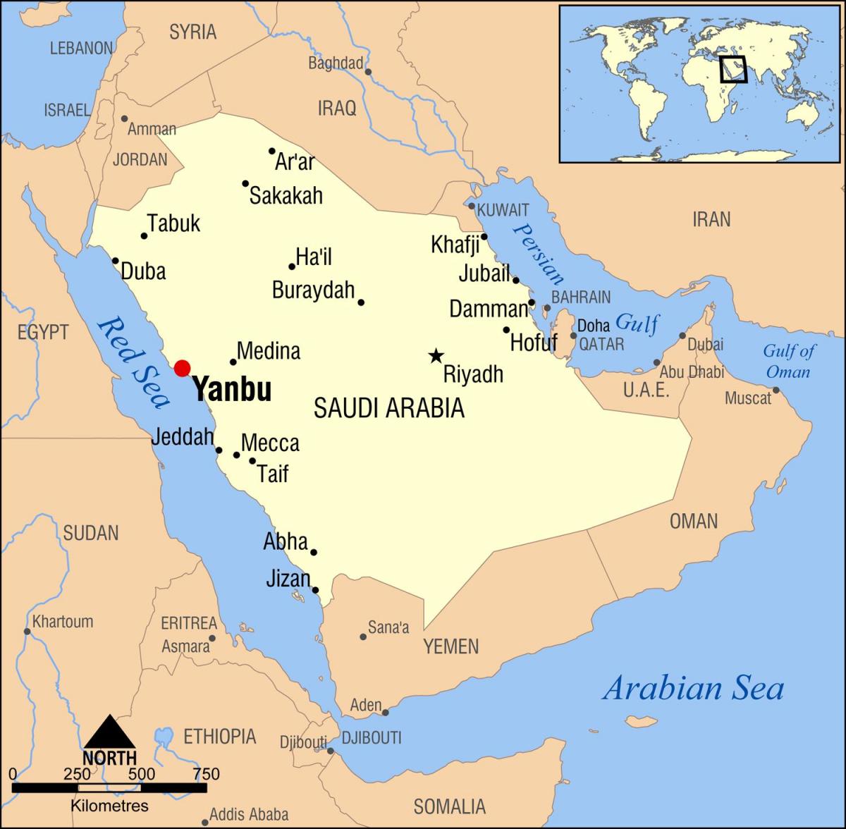 yanbu KSA hartë