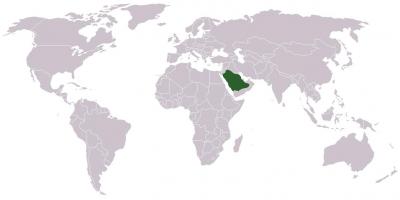 Arabia Saudite në një hartë të botës