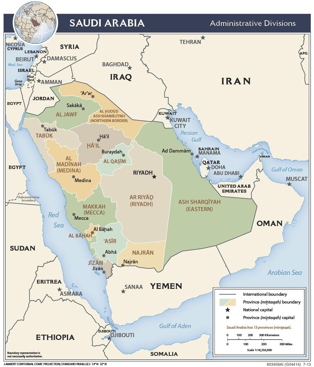 qassim Arabia Saudite hartë