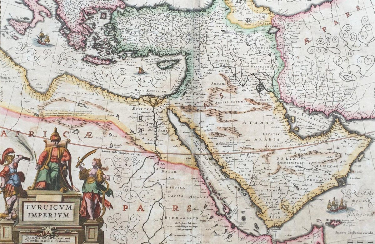 vjetër harta e arabisë Saudite