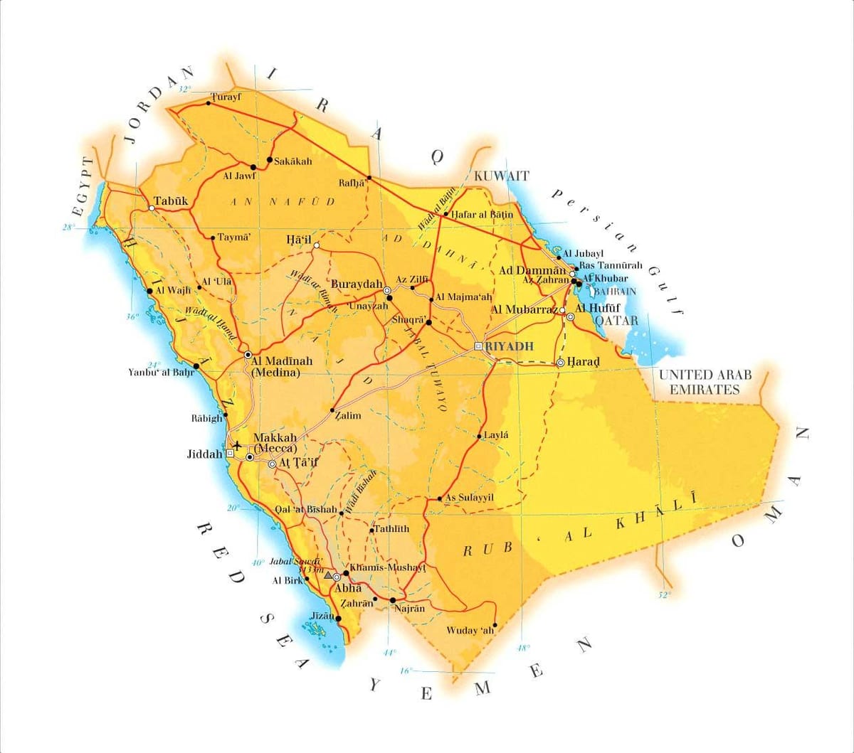dammam KSA hartë