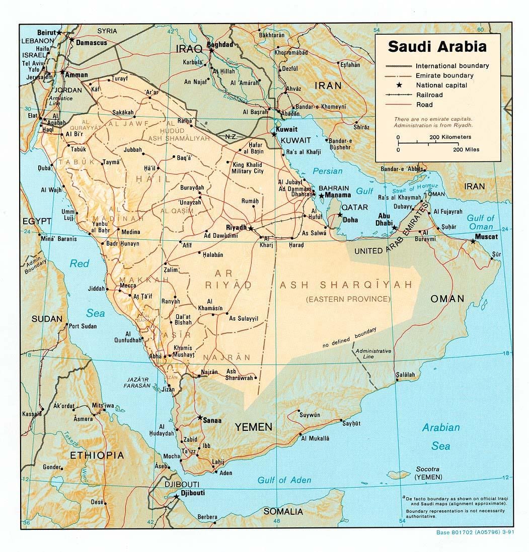 Arabia Saudite hartë hd