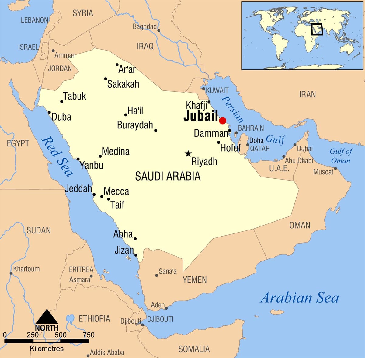jubail KSA hartë