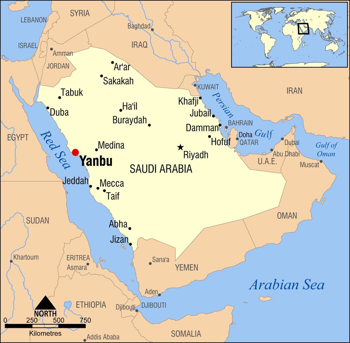 yanbu KSA hartë