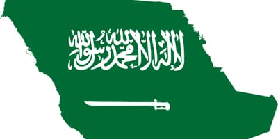 Arabia Saudite harta e flamurit