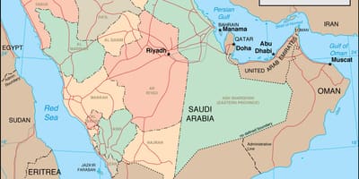 Arabia Saudite rajonet hartë