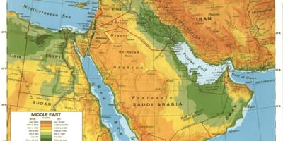 Harta e arabisë Saudite shkretëtirë