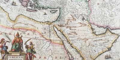 Vjetër harta e arabisë Saudite
