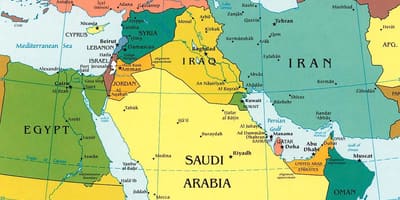 Harta Arabia Saudite vendet fqinje