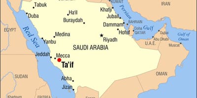 Arabia Saudite qytetin taif hartë