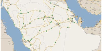 Harta e detajuar Arabia Saudite