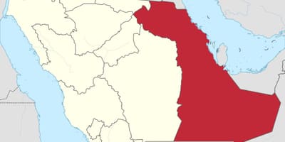 Harta e lindore të provincës Arabia Saudite